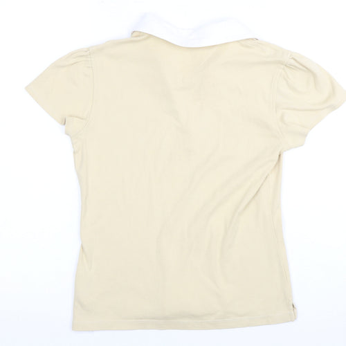 Tommy Hilfiger Womens Beige Polo Shirt M