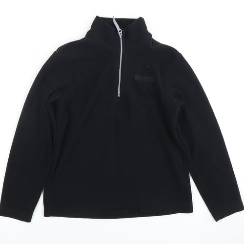 Mountain Warehouse Boys Black 1/2 Zip Fleece Jumper 9-10 Years