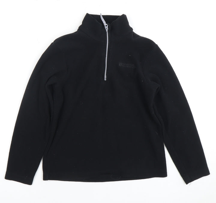Mountain Warehouse Boys Black 1/2 Zip Fleece Jumper 9-10 Years