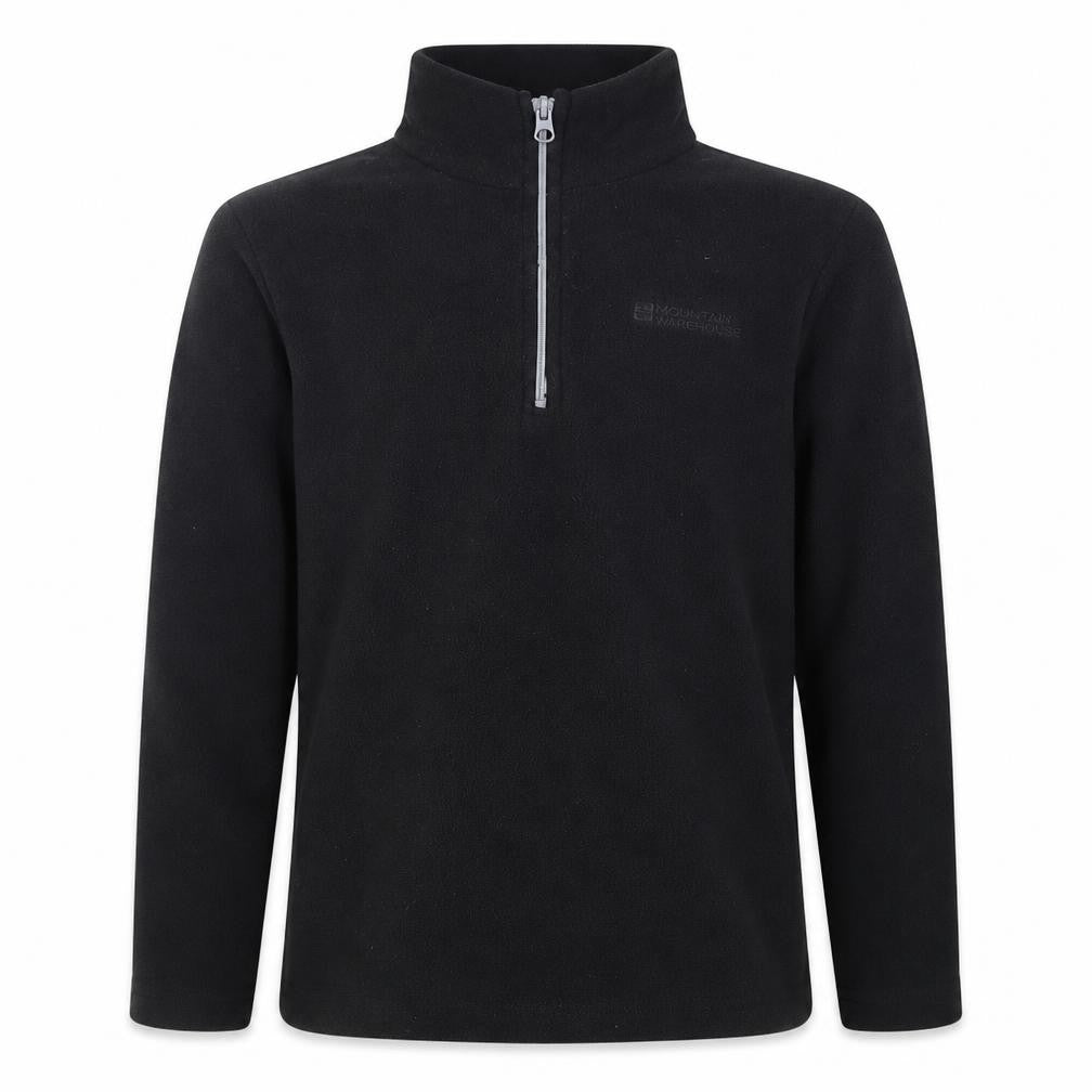 Mountain Warehouse Boys Black 1/2 Zip Fleece Jumper 9-10 Years