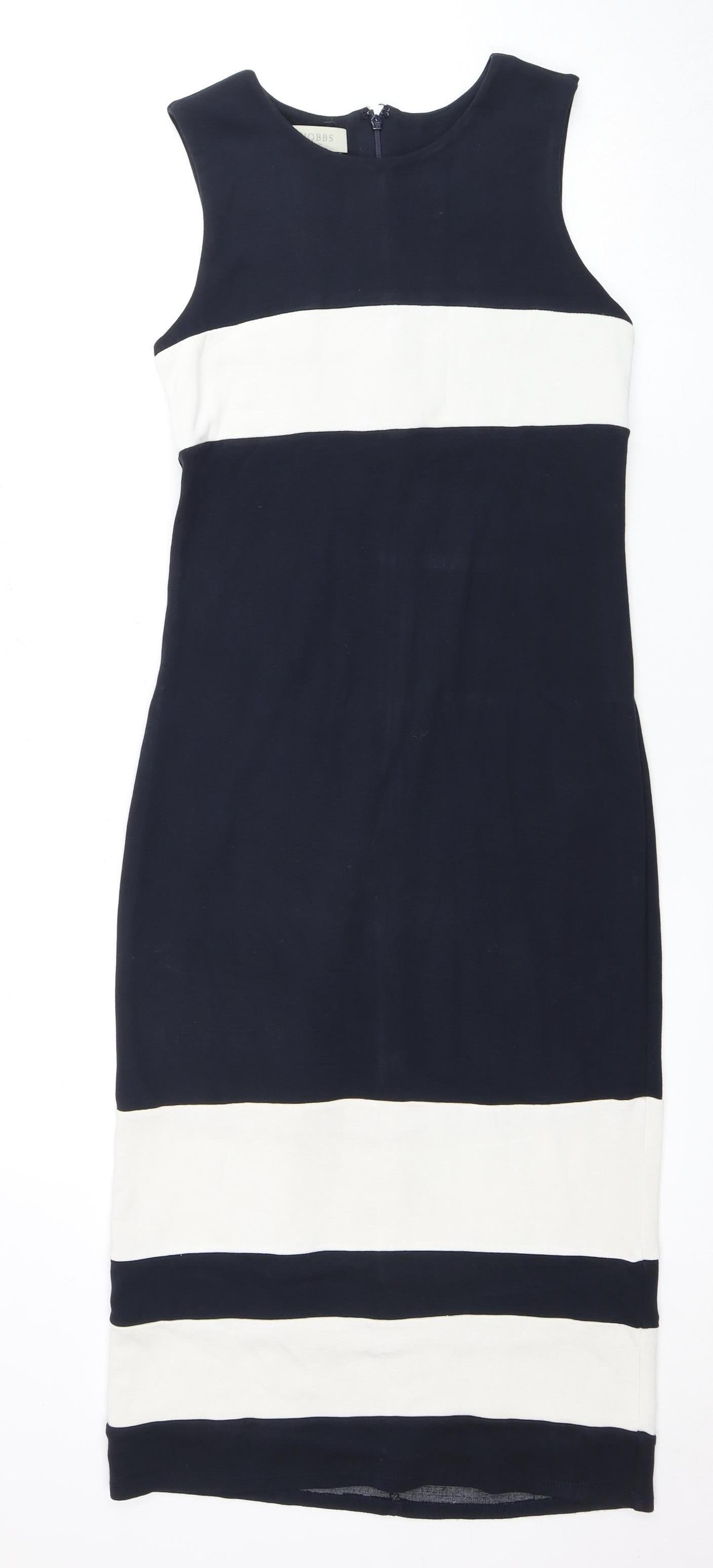 Hobbs Women's Black & White Shift Dress Size 8