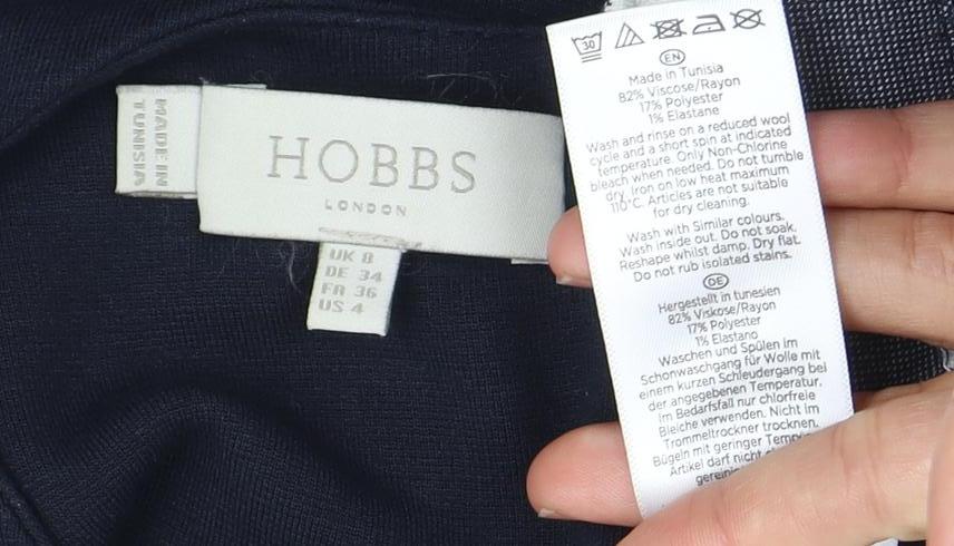 Hobbs Women's Black & White Shift Dress Size 8