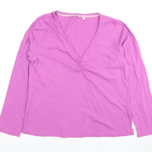 Patrizia Pepe Women’s Pink V-Neck Long Sleeve T-Shirt