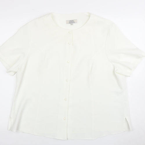 Honor Millburn Women's White Button-Up Top Size 22