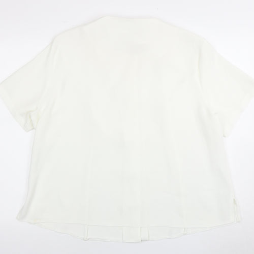 Honor Millburn Women's White Button-Up Top Size 22