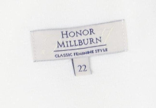 Honor Millburn Women's White Button-Up Top Size 22