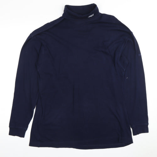 Hippo Women's Blue Cotton Polo Shirt M