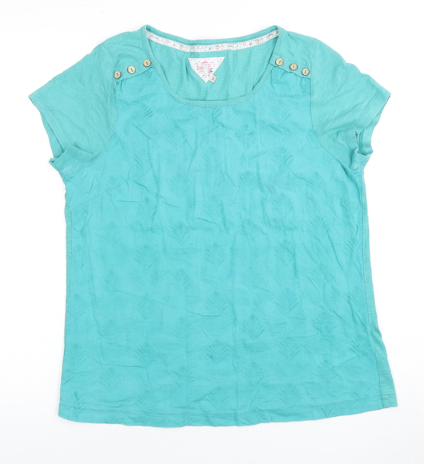Debenhams Women’s Blue T-Shirt Size 12, Cotton, Casual