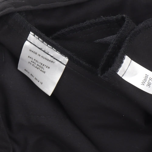 Moss Bros Men's Black Trousers Size 36 Business