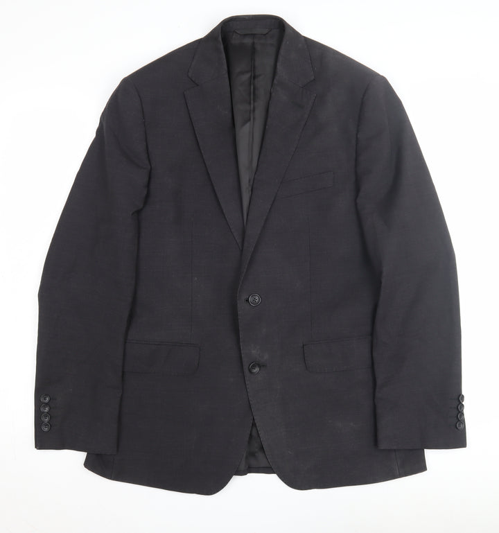 Moss 1851 Men's Grey Regular Suit Jacket 40R