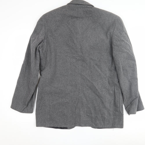 Quo Men's Grey Wool Blazer, Size 40, Formal Wear