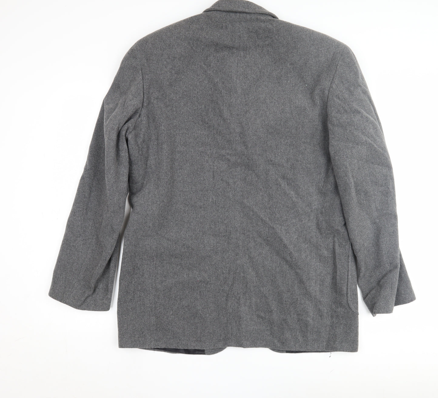 Quo Men's Grey Wool Blazer, Size 40, Formal Wear