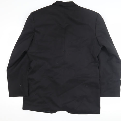 Moss Bros Men's Black Wool Blazer, Size 40R, Formal