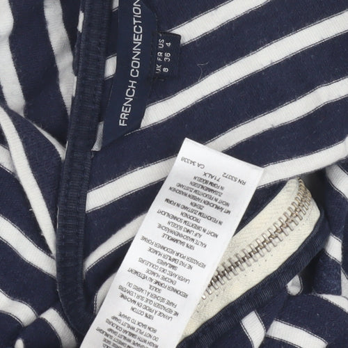 French Connection Women's Blue Striped Dress Size 8