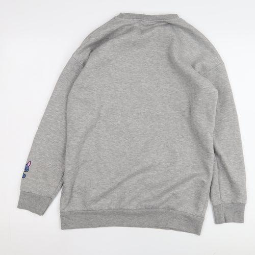 Disney Women's Grey Stitch Sweatshirt, Size S, Casual