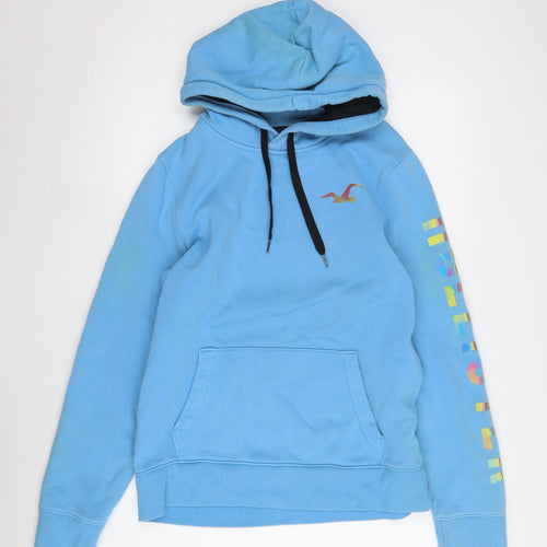 Hollister Blue Unisex Pullover Hoodie M - Casual & Trendy