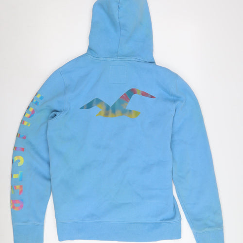 Hollister Blue Unisex Pullover Hoodie M - Casual & Trendy