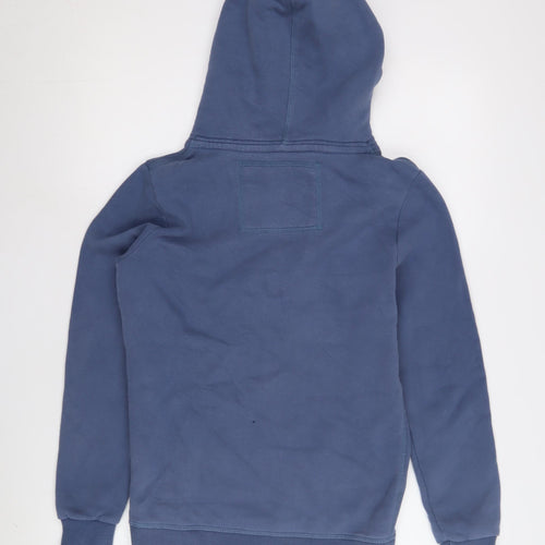 Superdry Women's Blue Pullover Hoodie, S, Logo Accents