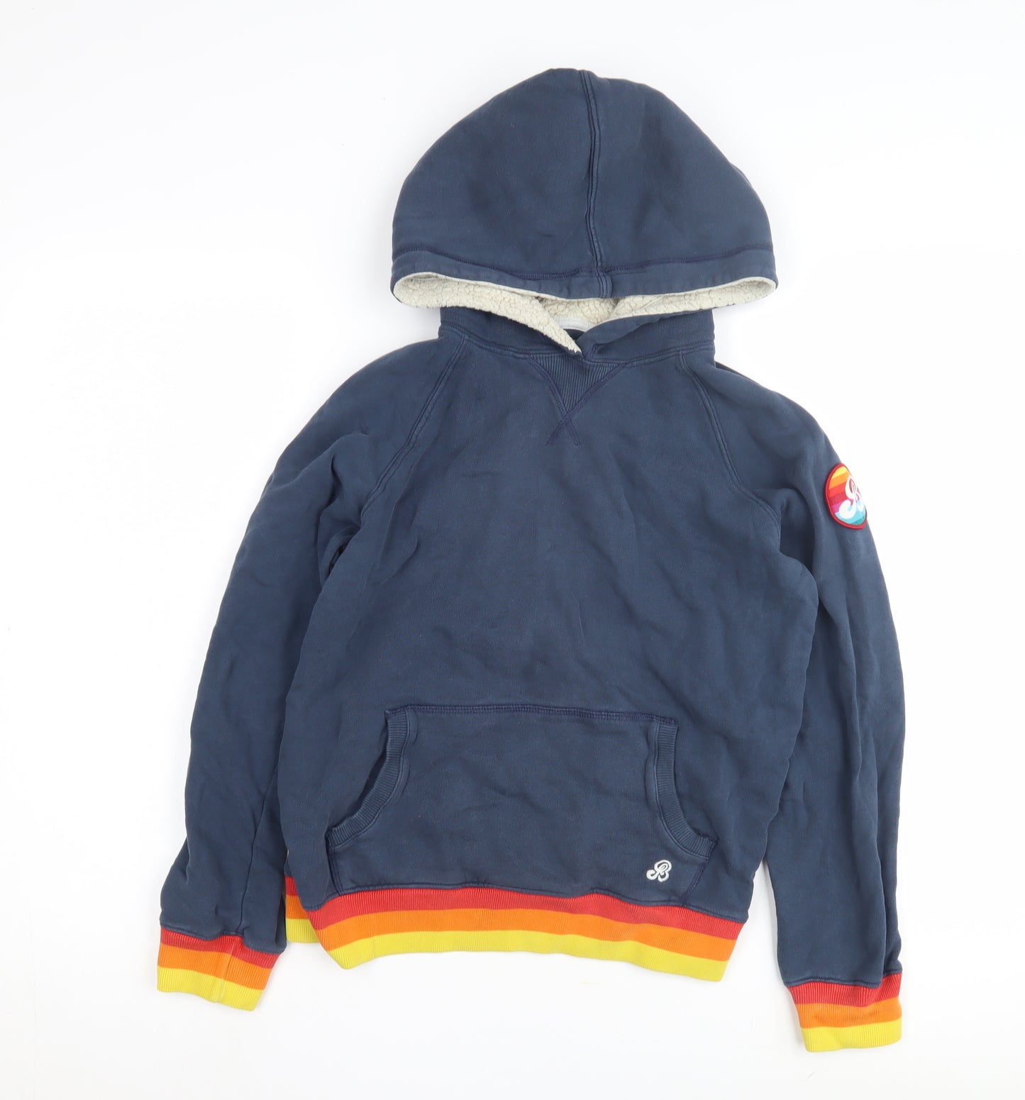St. Bert's Boys Blue Pullover Hoodie, 11-12 Years, Cotton