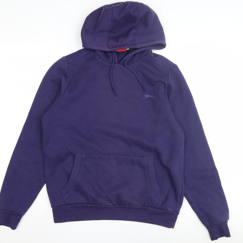 Slazenger Men's Purple Hoodie S Pullover with Logo