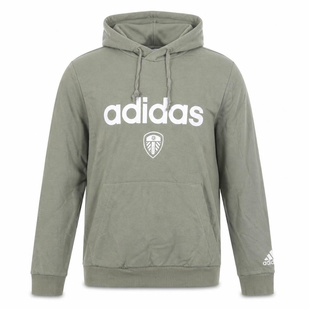 Front view of Adidas Men's Green Pullover Hoodie XS