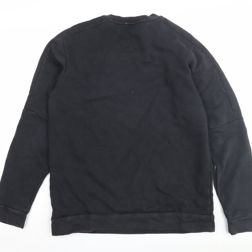 Adidas Men's Black Pullover Sweatshirt, Logo, Size M