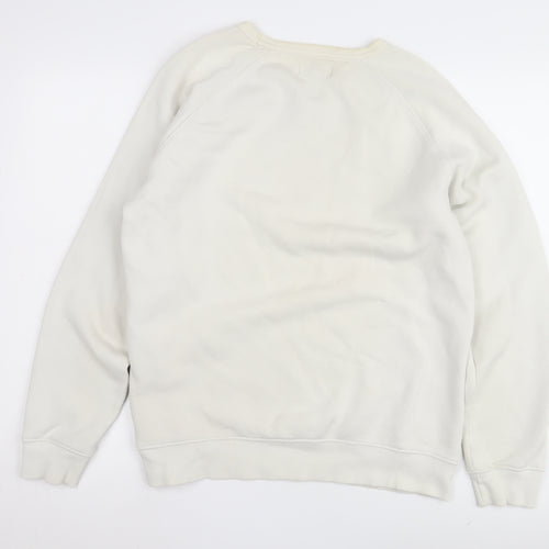 Adidas Men's Ivory Pullover Sweatshirt L Logo