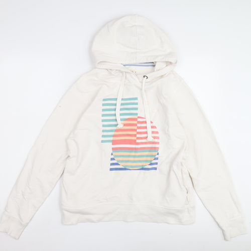 Saltrock Unisex White Pullover Hoodie, Graphic Print, Casual