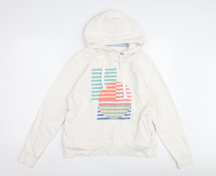 Saltrock Unisex White Pullover Hoodie, Graphic Print, Casual