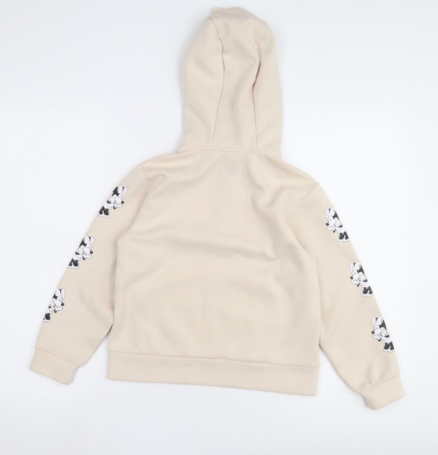 Zara Girls Beige Minnie Mouse Hoodie Size 8 Years