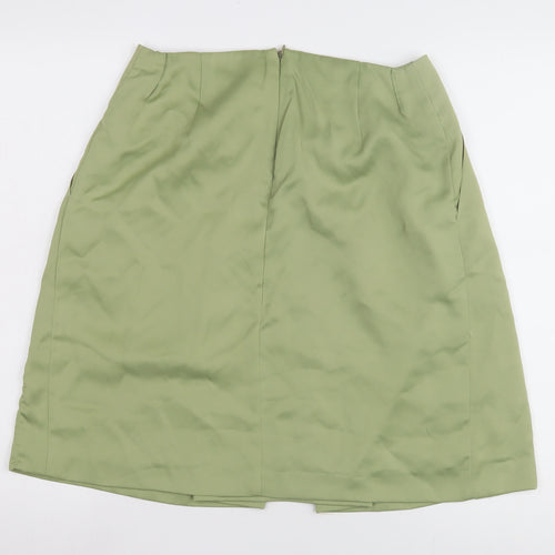 Next Women's Green Pleated Skirt UK Size 12 Casual