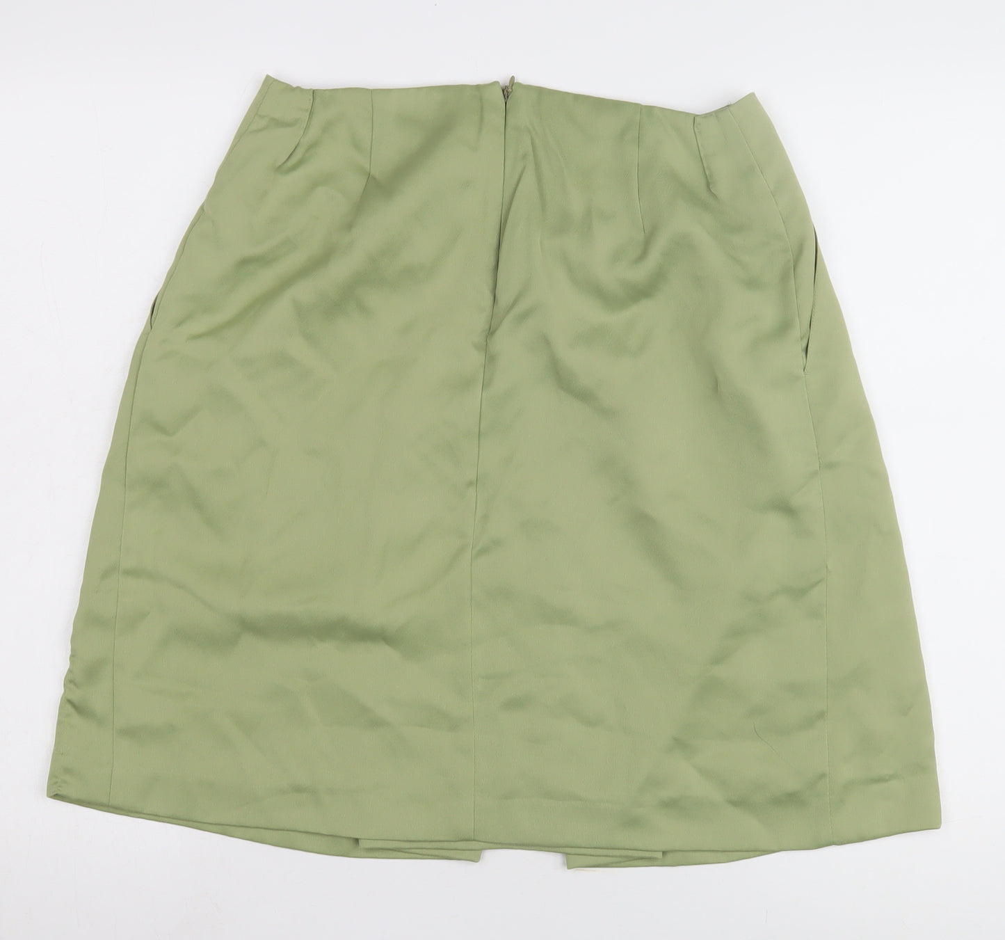 Next Women's Green Pleated Skirt UK Size 12 Casual