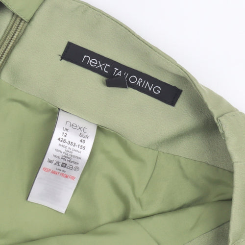 Next Women's Green Pleated Skirt UK Size 12 Casual