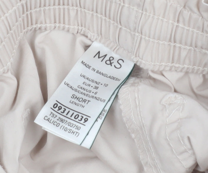 Marks & Spencer Women's Beige Cargo Trousers Size 10 Casual