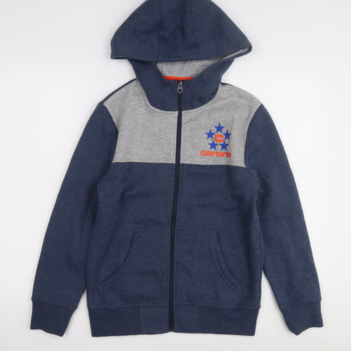 Carbrini Boys Blue Grey Full Zip Hoodie 12-13 Years