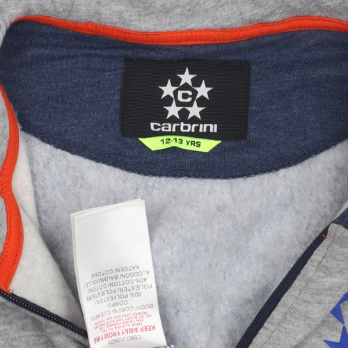Carbrini Boys Blue Grey Full Zip Hoodie 12-13 Years