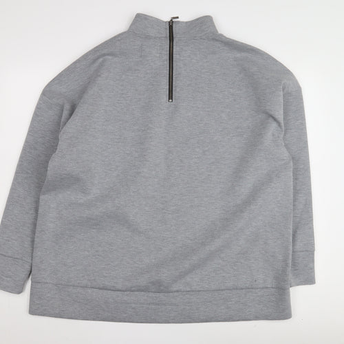 Next Grey Women's Sweatshirt, Size 7, Casual High Neck