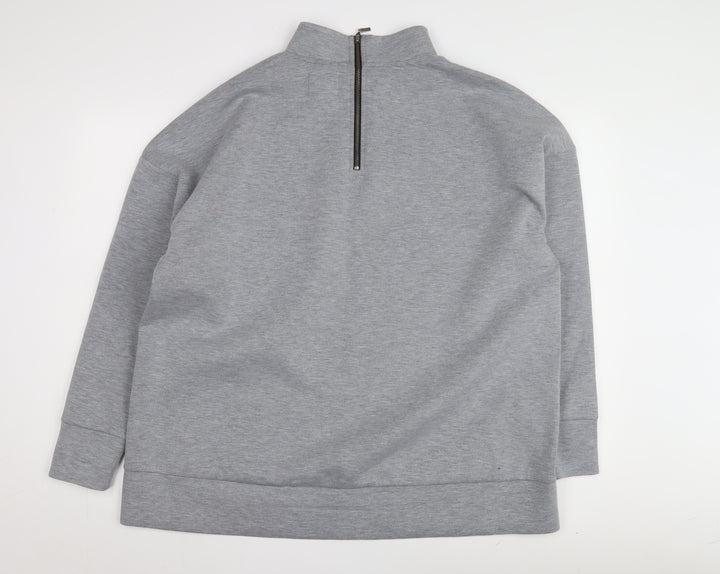 Next Grey Women's Sweatshirt, Size 7, Casual High Neck
