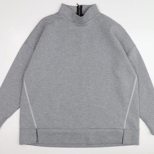 Next Grey Women's Sweatshirt, Size 7, Casual High Neck