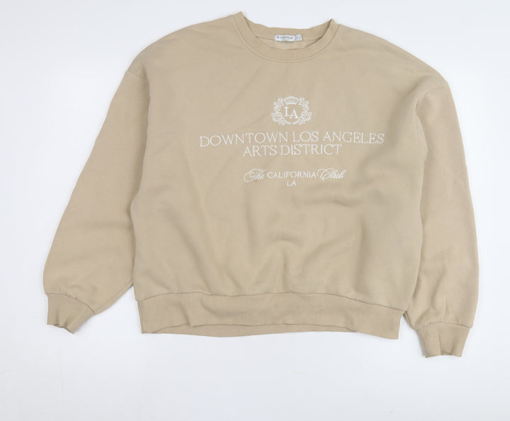 Stradivarius Beige Women's Sweatshirt, Size 14