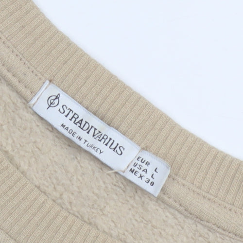 Stradivarius Beige Women's Sweatshirt, Size 14