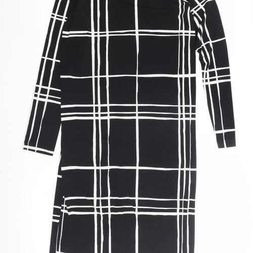 New Look Women's Black Check Dress Size 6
