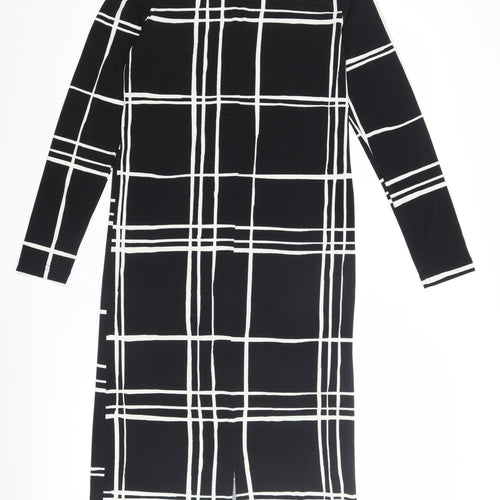 New Look Women's Black Check Dress Size 6