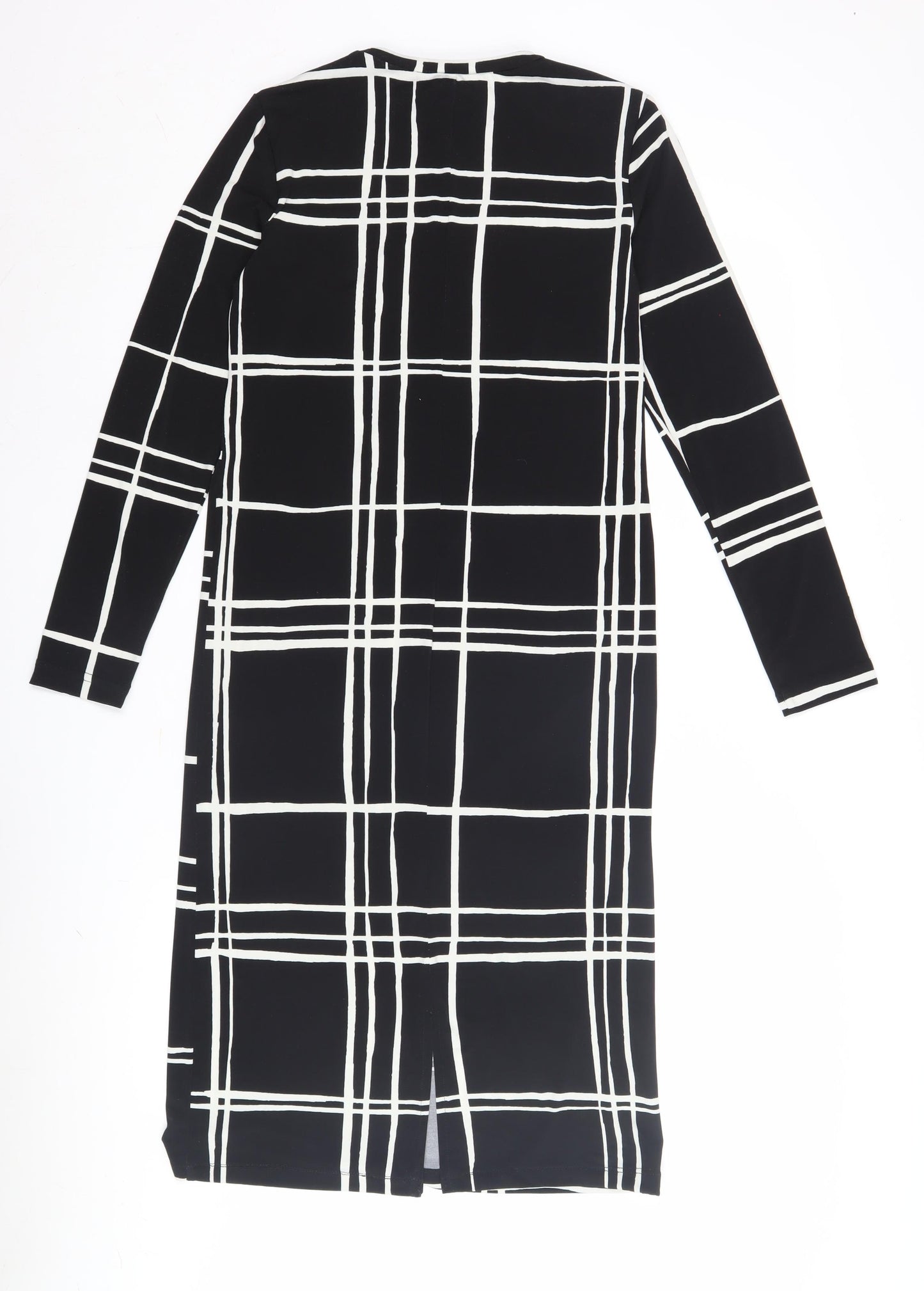New Look Women's Black Check Dress Size 6
