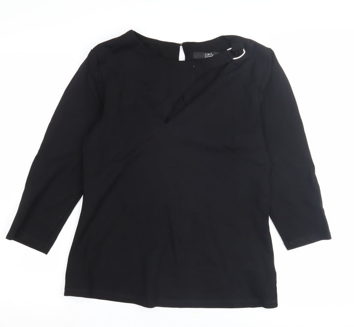 Star by Julien Macdonald Women's Black Blouse, Size 16