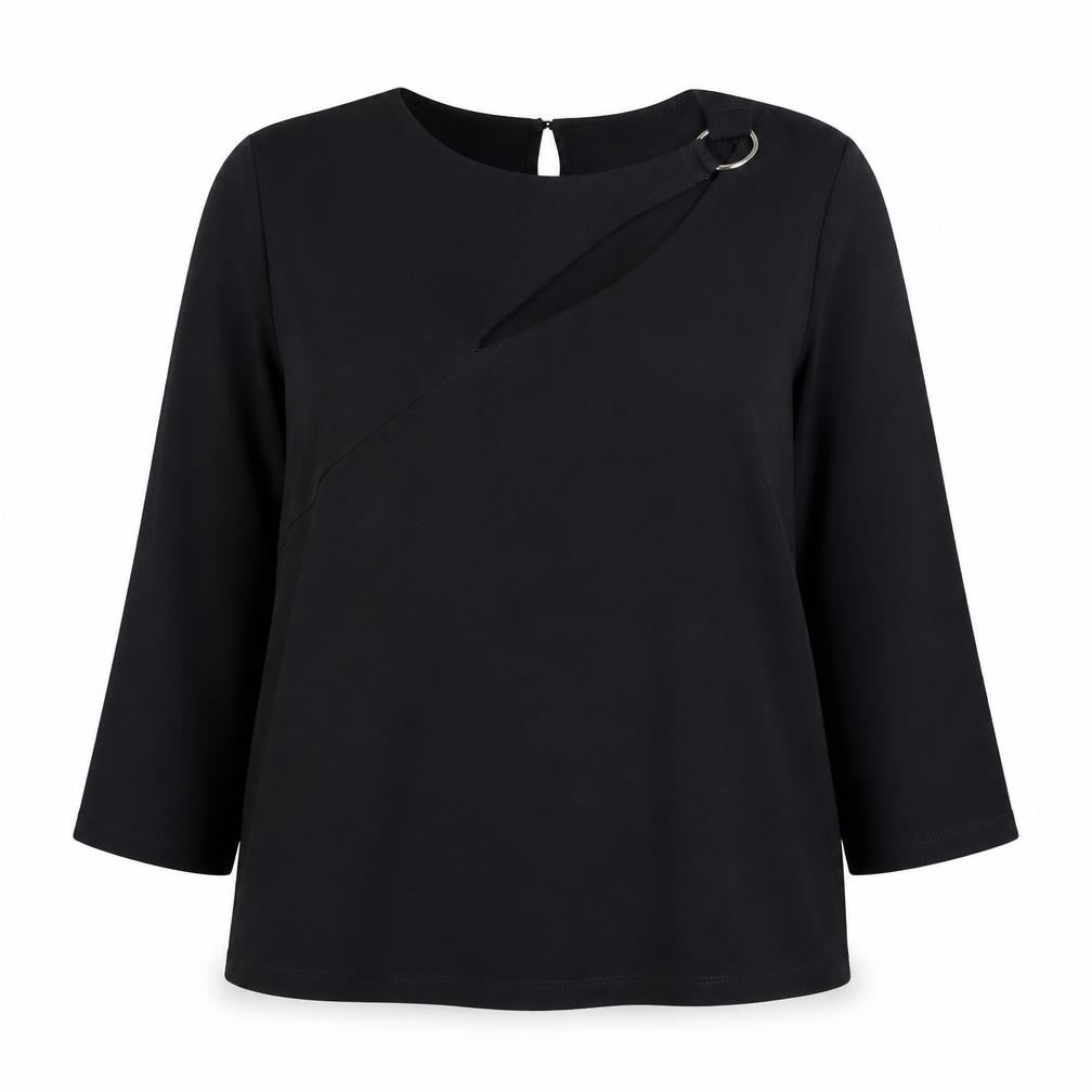 Front view of Star by Julien Macdonald Women's Black Blouse, size 16