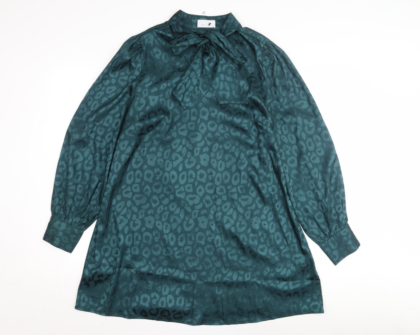 Yours Women's Green Animal Print Dress Size 16