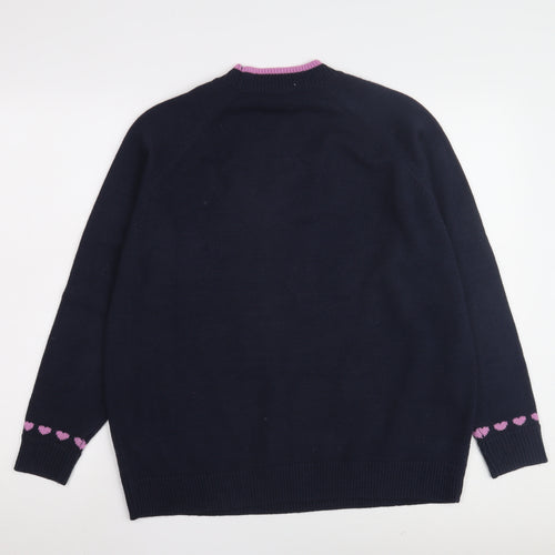 Marks and Spencer Women's Navy Animal Jumper, Size Medium