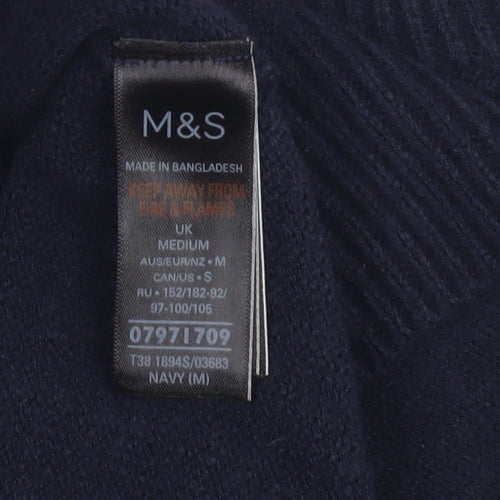 Marks and Spencer Women's Navy Animal Jumper, Size Medium