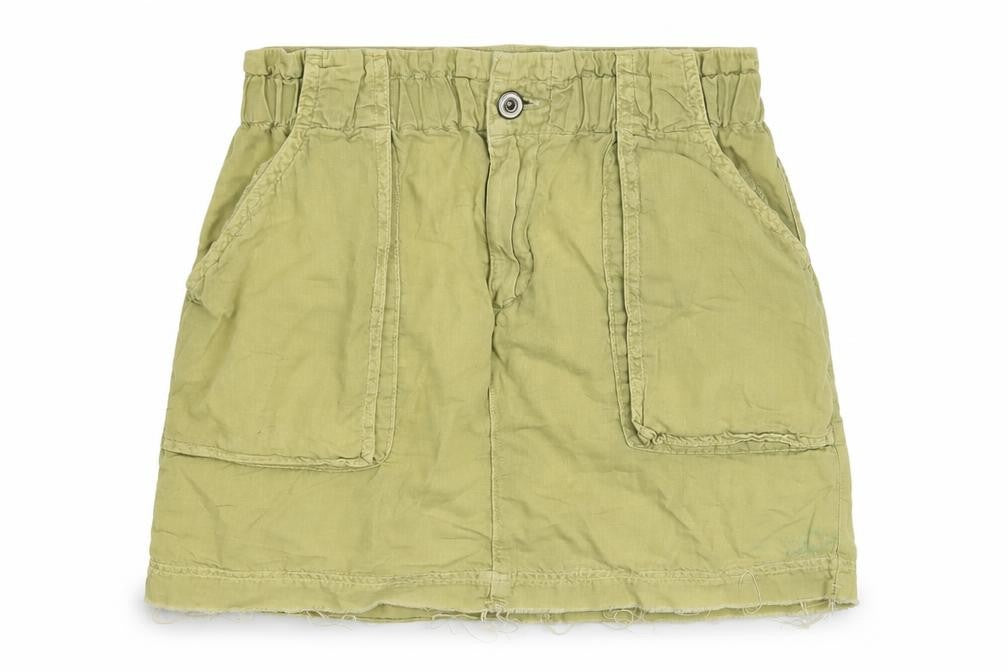 Zara Women's Green Cargo Skirt Size 10 Elastic Waist